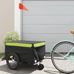 Cykelvagn svart och grön 45 kg järn