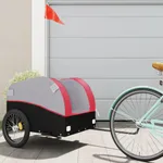 Cykelvagn svart och röd 45 kg järn