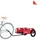 Cykelvagn transport röd oxfordtyg och järn