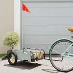 Cykelvagn transport grå oxfordtyg och järn