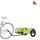 Cykelvagn transport grön oxfordtyg och järn