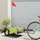Cykelvagn transport grön oxfordtyg och järn