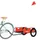 Cykelvagn transport orange oxfordtyg och järn