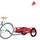 Cykelvagn transport röd oxfordtyg och järn