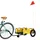 Cykelvagn gul oxfordtyg och järn