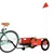 Produktbild 3 för Cykelvagn orange oxfordtyg och järn