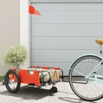 Cykelvagn orange oxfordtyg och järn