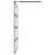 Produktbild 6 för Duschvägg med hylla svart 80x195 cm ESG-glas&aluminium