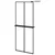 Produktbild 2 för Duschvägg med hylla svart 80x195 cm ESG-glas&aluminium