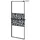 Duschvägg med hylla svart 80x195 cm ESG-glas&aluminium