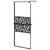 Produktbild 2 för Duschvägg med hylla svart 80x195 cm ESG-glas&aluminium