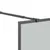 Produktbild 7 för Duschvägg med hylla svart 80x195 cm ESG-glas&aluminium
