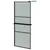 Produktbild 2 för Duschvägg med hylla svart 80x195 cm ESG-glas&aluminium
