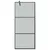 Produktbild 4 för Duschvägg med hylla svart 80x195 cm ESG-glas&aluminium