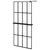 Produktbild 2 för Duschvägg med hylla svart 90x195 cm ESG-glas&aluminium