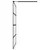 Produktbild 6 för Duschvägg med hylla svart 90x195 cm ESG-glas&aluminium