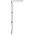 Produktbild 6 för Duschvägg med hylla svart 90x195 cm ESG-glas&aluminium