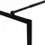 Produktbild 7 för Duschvägg med hylla svart 90x195 cm ESG-glas&aluminium