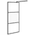 Produktbild 5 för Duschvägg med hylla svart 90x195 cm ESG-glas&aluminium