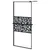 Produktbild 2 för Duschvägg med hylla svart 90x195 cm ESG-glas&aluminium
