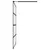Produktbild 6 för Duschvägg med hylla svart 100x195 cm ESG-glas&aluminium