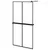 Produktbild 2 för Duschvägg med hylla svart 100x195 cm ESG-glas&aluminium