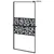 Produktbild 2 för Duschvägg med hylla svart 100x195 cm ESG-glas&aluminium