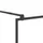 Duschvägg med hylla svart 100x195 cm ESG-glas&aluminium