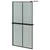 Produktbild 2 för Duschvägg med hylla svart 100x195 cm ESG-glas&aluminium