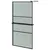 Produktbild 2 för Duschvägg med hylla svart 100x195 cm ESG-glas&aluminium