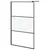 Produktbild 3 för Duschvägg med hylla svart 115x195 cm ESG-glas&aluminium