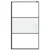 Produktbild 4 för Duschvägg med hylla svart 115x195 cm ESG-glas&aluminium