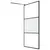 Produktbild 5 för Duschvägg med hylla svart 115x195 cm ESG-glas&aluminium