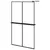 Produktbild 2 för Duschvägg med hylla svart 118x190 cm ESG-glas&aluminium