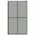 Produktbild 4 för Duschvägg med hylla svart 118x190 cm ESG-glas&aluminium