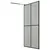 Produktbild 5 för Duschvägg med hylla svart 118x190 cm ESG-glas&aluminium