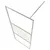 Produktbild 5 för Duschvägg med hylla krom 100x195 cm ESG-glas&aluminium