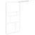 Produktbild 5 för Duschvägg med hylla vit 90x195 cm ESG-glas&aluminium