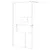Produktbild 2 för Duschvägg med hylla vit 100x195 cm ESG-glas&aluminium