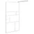 Produktbild 5 för Duschvägg med hylla vit 100x195 cm ESG-glas&aluminium