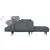Produktbild 6 för L-formad bäddsoffa mörkgrå 275x140x70 cm sammet