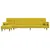 Produktbild 3 för L-formad bäddsoffa gul 271x140x70 cm sammet