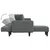 Produktbild 6 för L-formad bäddsoffa mörkgrå 275x140x70 cm tyg