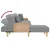 Produktbild 6 för L-formad bäddsoffa ljusgrå 279x140x70 cm tyg