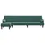 Produktbild 3 för L-formad bäddsoffa mörkgrön 260x140x70 cm sammet