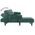Produktbild 6 för L-formad bäddsoffa mörkgrön 260x140x70 cm sammet