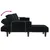 Produktbild 6 för L-formad bäddsoffa svart 260x140x70 cm sammet