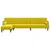 Produktbild 3 för L-formad bäddsoffa gul 260x140x70 cm sammet