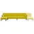 Produktbild 7 för L-formad bäddsoffa gul 260x140x70 cm sammet