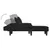 Produktbild 6 för L-formad bäddsoffa svart 255x140x70 cm sammet